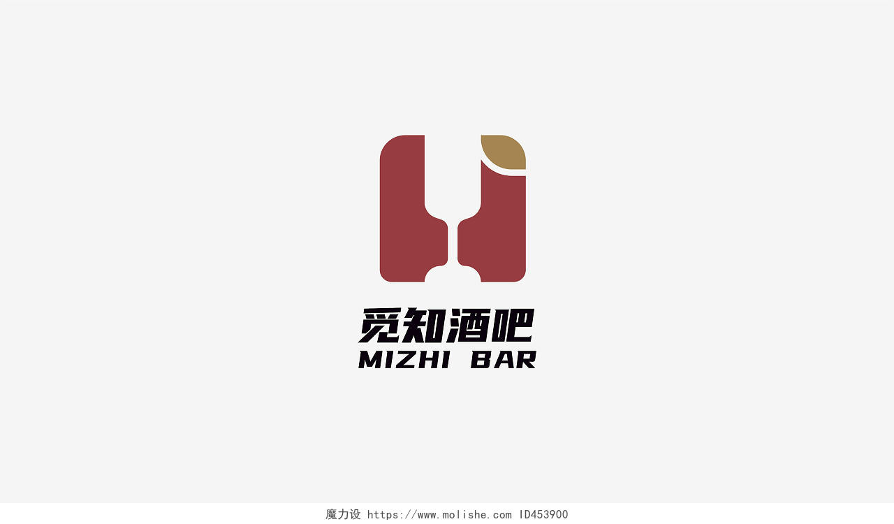 红色中式中国风酒吧logologo